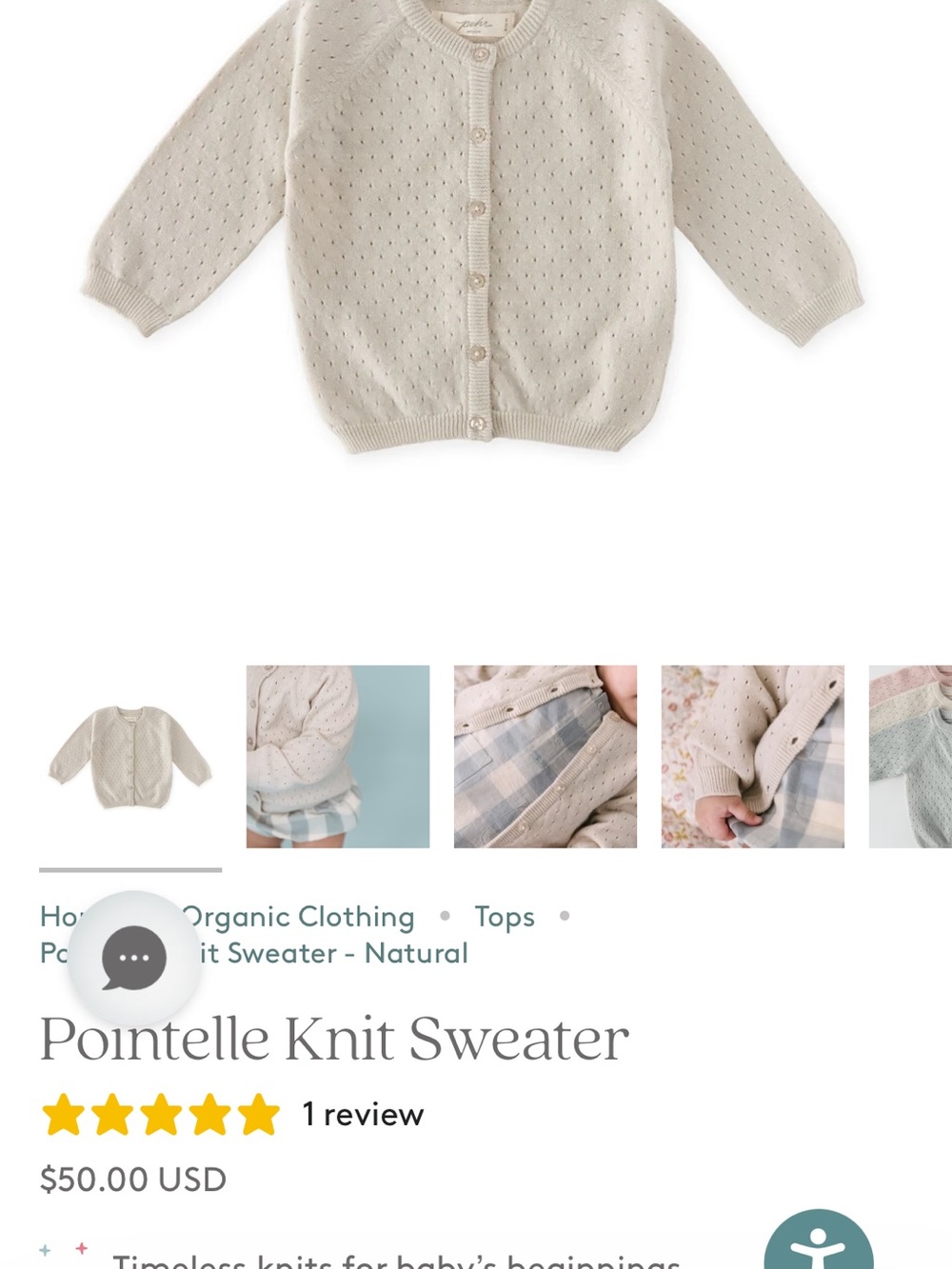 Pehr Pointelle Knit Sweater - Natural